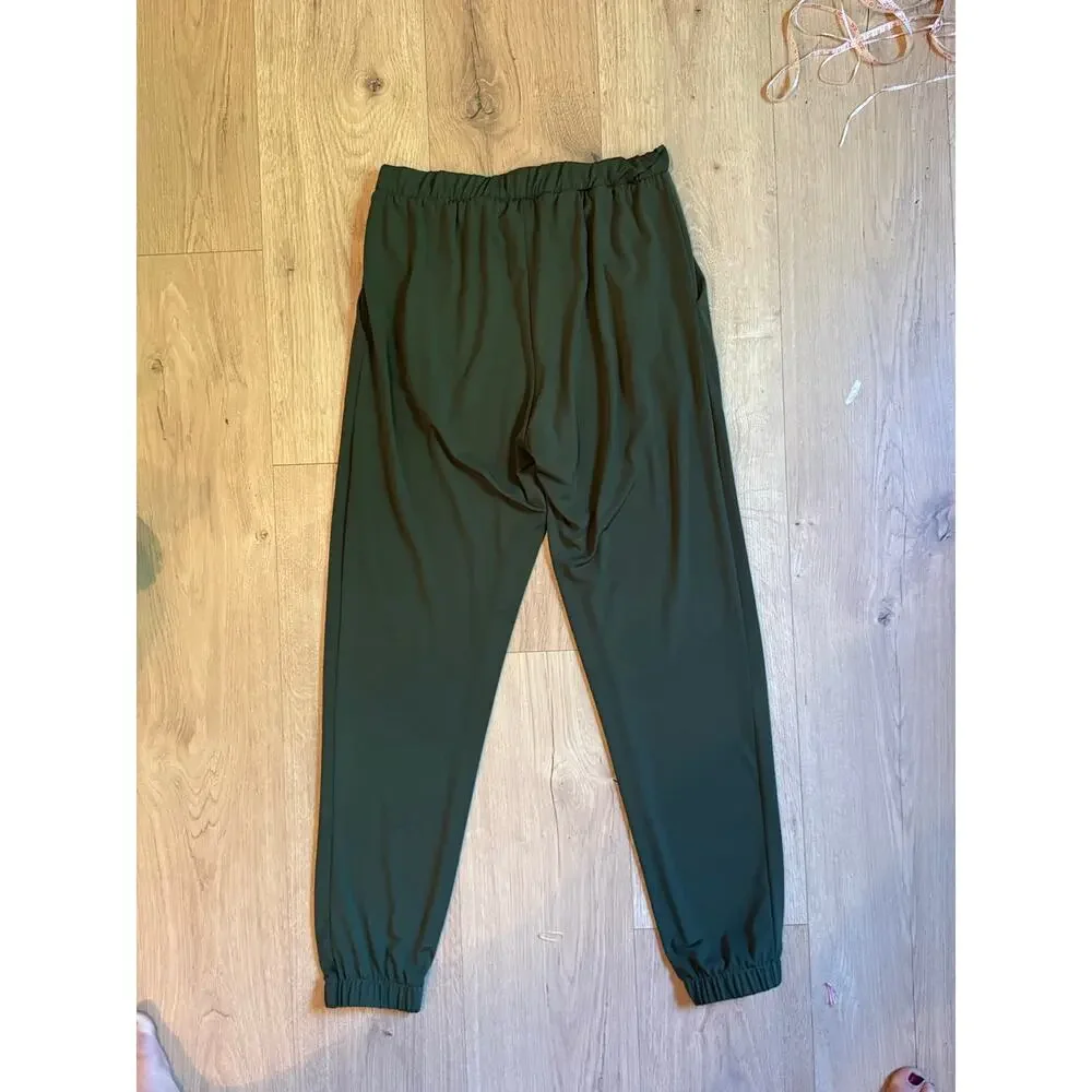 Brigitte Brianna Olive Green Mid Rise Jogger Pants Size Small